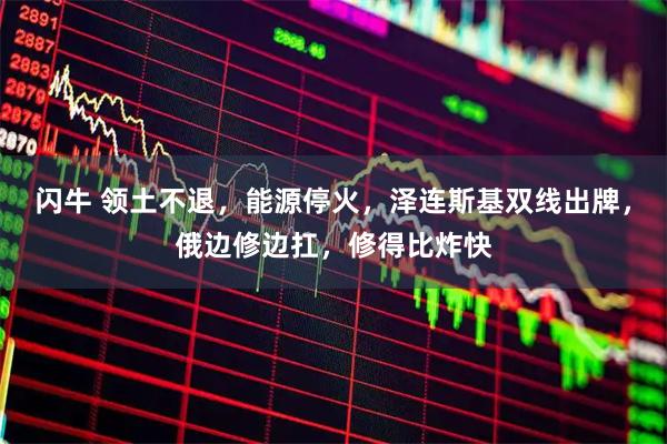 闪牛 领土不退,能源停火,泽连斯基双线出牌,俄边修边扛,修得比炸快